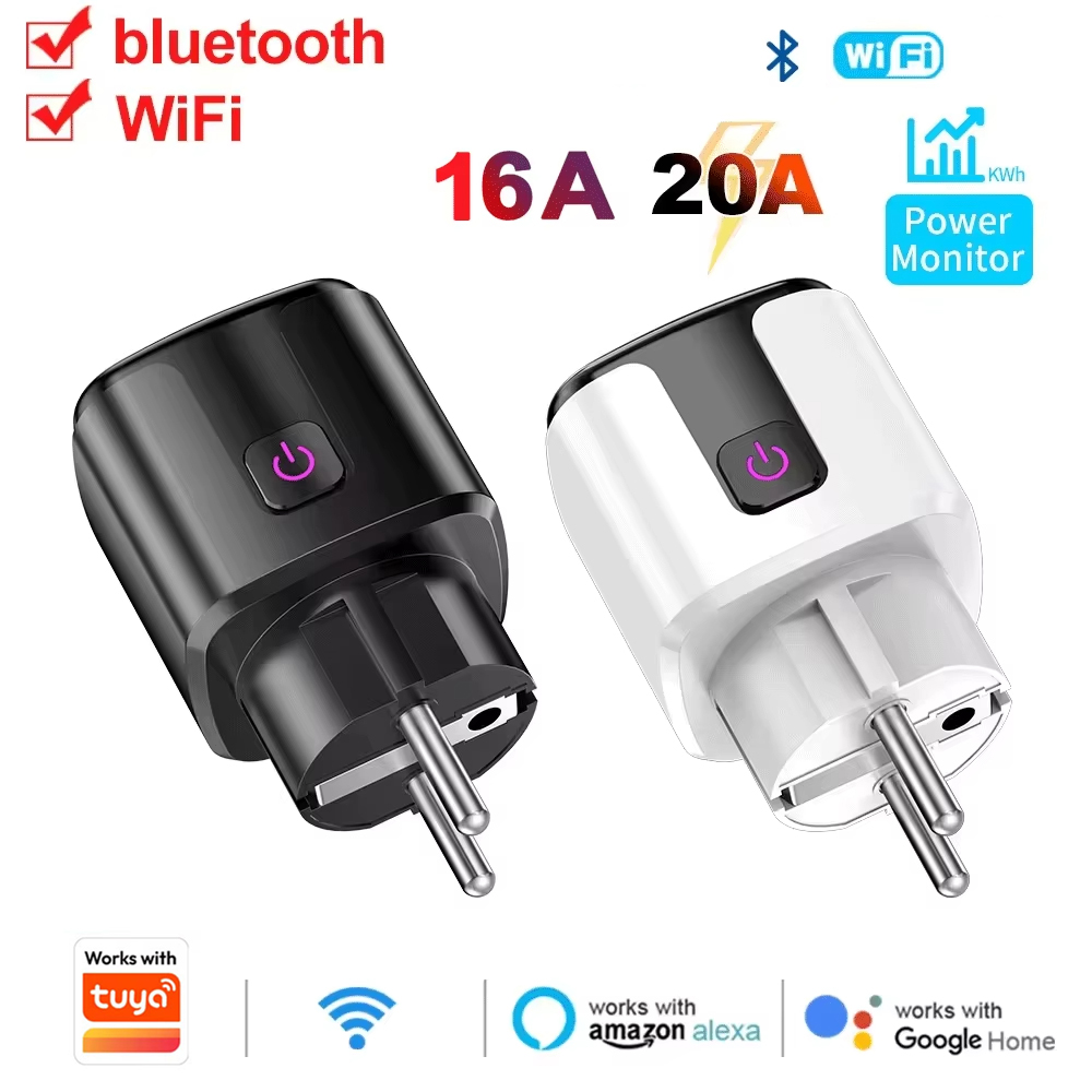 Smart Wall Socket - ปลั๊กไฟอัจฉริยะ WiFi EU ใช้งานร่วมกับแอป Tuya รองรับ
