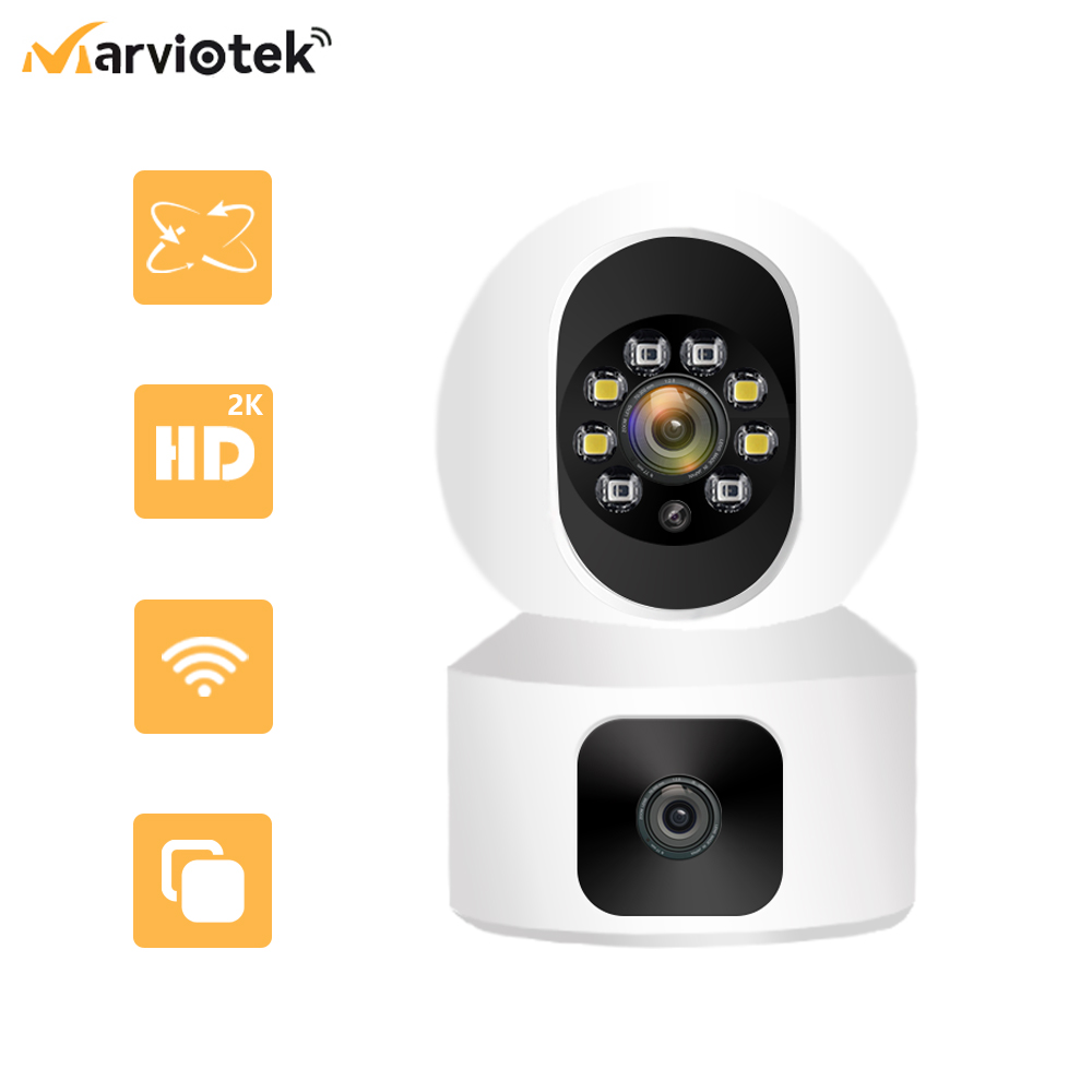 Smart Home Kamera Outdoor - 2K Wifi Survalance กล้อง Icsee Daul