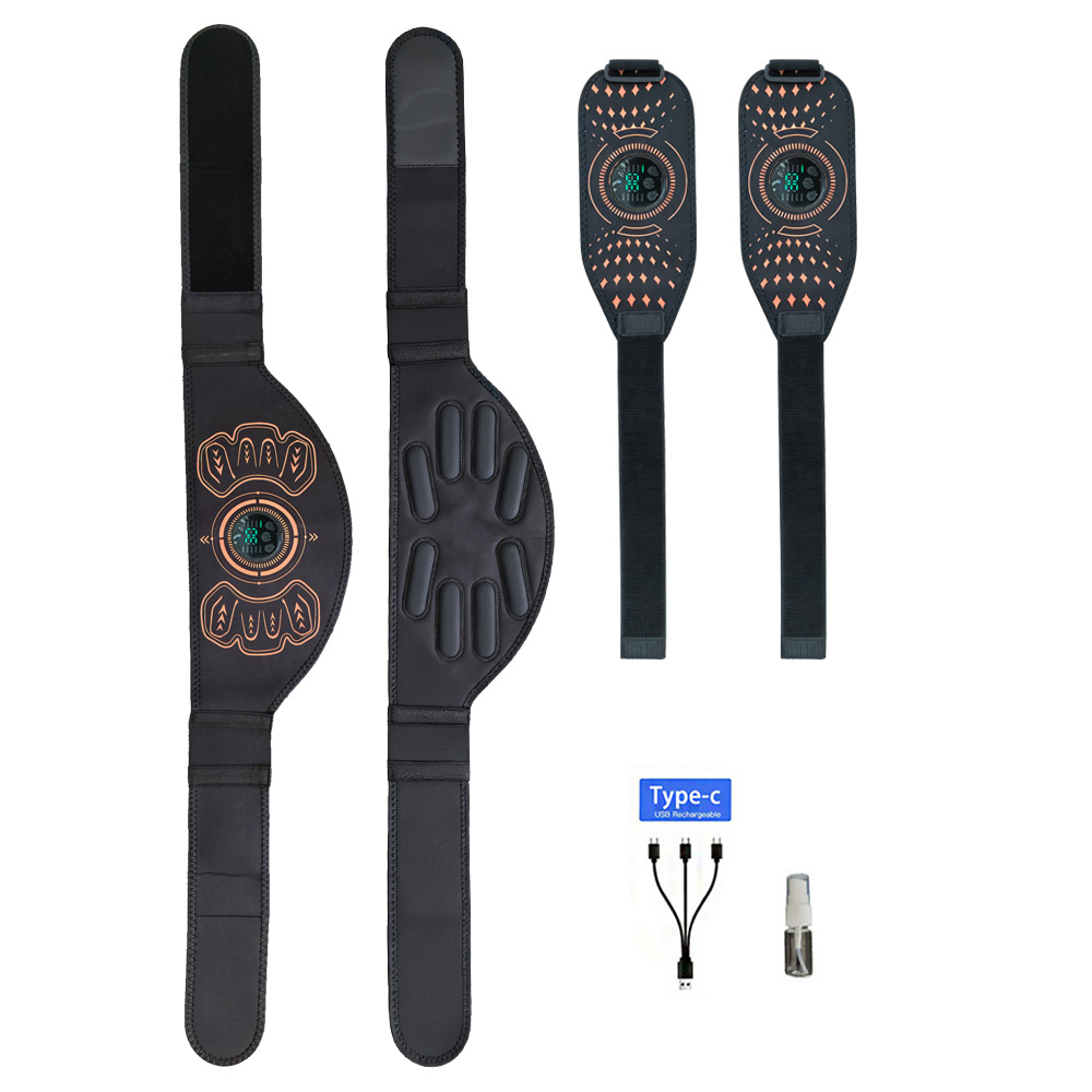 Smart Home Gym - เข็มขัดฟิตเนสอัจฉริยะ เครื่องกระชับกล้ามเนื้อหน้าท้อง ชาร์จผ่าน USB อุปกรณ์นวดเอวสำหรับออกกำลังกายที่บ้าน อุปกรณ์ฟิตเนสสำหรับผู้ชายและผู้หญิง