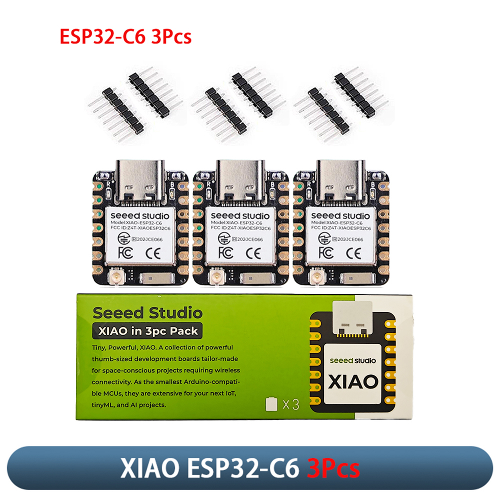 Smart Home Full System - XIAO ESP32-C6 3 ชิ้นบอร์ดพัฒนาโมดูล 2.4GHz WiFi6