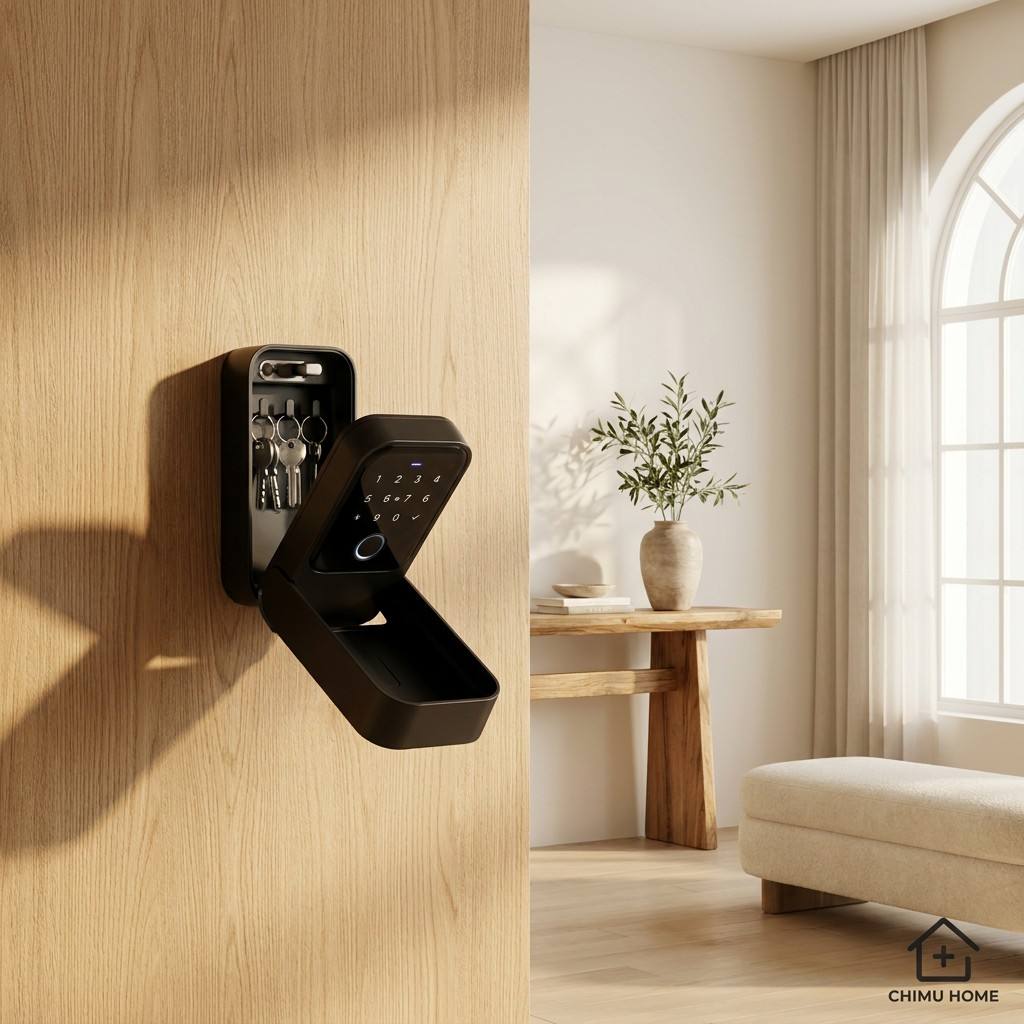 Airbnb Smart Home - 【CHIMU HOME】กล่องเก็บกุญแจอัจฉริยะ WiFi พร้อมระบบสแกนลายนิ้วมือ รหัสผ่าน บลูทูธ