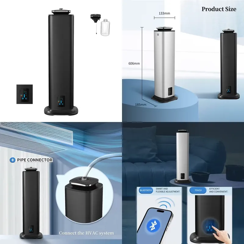Smart Home Hotel - เครื่องกระจายกลิ่นน้ำหอมอัจฉริยะแบบไร้น้ำ ขนาด 800 มล. สำหรับโรงแรมและบ้าน ระบบกระจายกลิ่นแนวตั้งผ่านแอพพลิเคชั่น