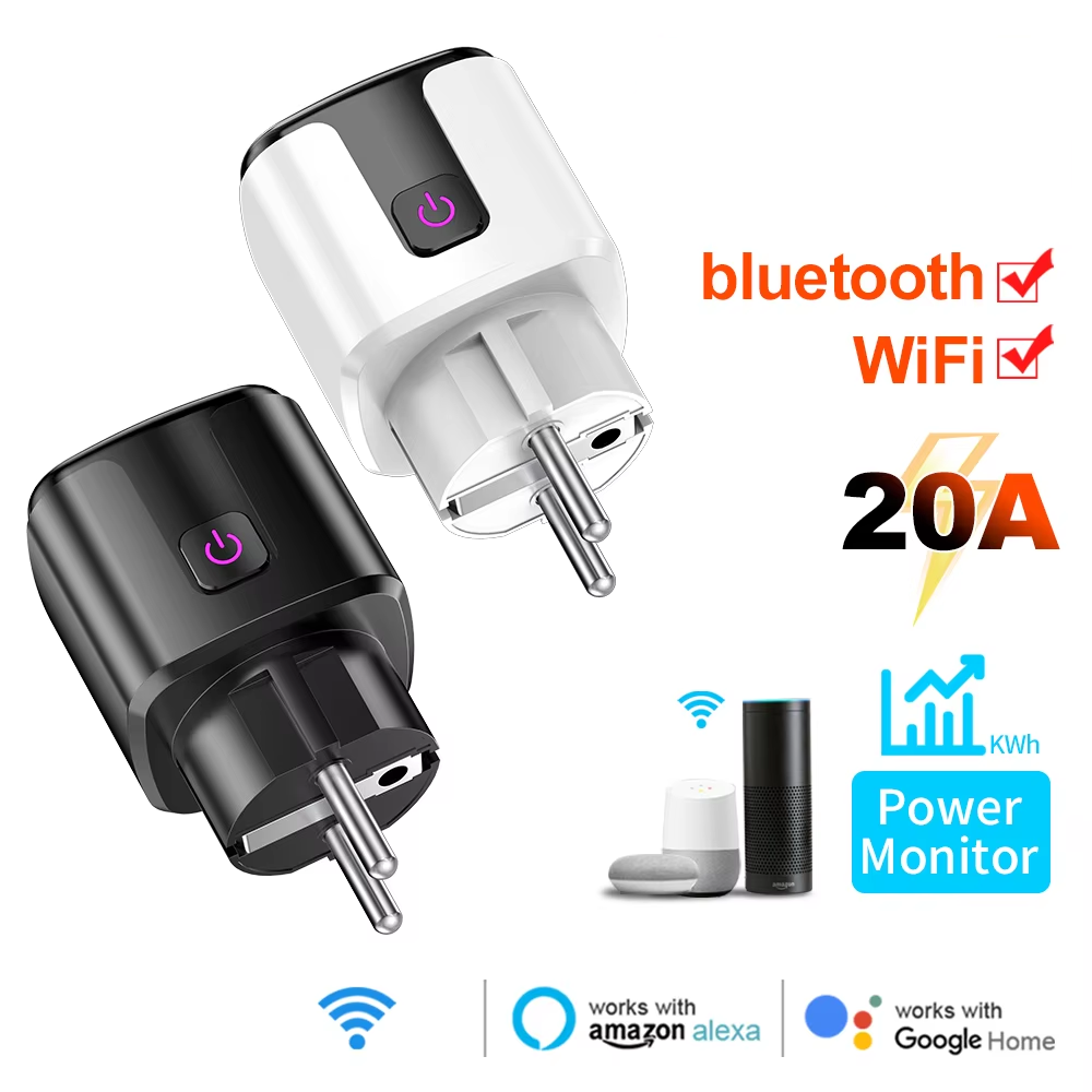 Smart Wall Socket - ปลั๊กอัจฉริยะ 20A EU รองรับ WiFi+บลูทูธ พร้อมระบบตรวจสอบพลังงาน