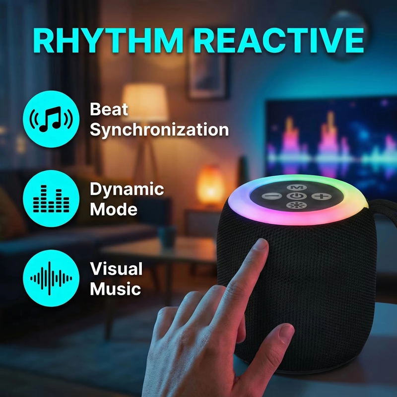 Google Speaker Nest Audio - ลำโพงบลูทูธขนาดเล็กของเลโนโวพร้อมสายคล้อง ลำโพงขนาดเล็กแบบพกพาสำหรับใช้ในบ้านและนอกบ้านพร้อมเสียงเบสที่หนักแน่น ของใช้จำเป็นสำหรับการเดินทาง วันวาเลนไทน์