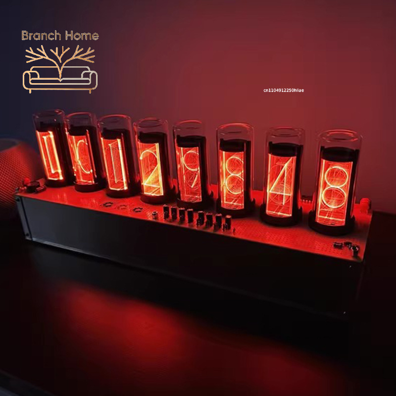 Smart Home Youtube - นาฬิกาตั้งโต๊ะดิจิตอล นาฬิกาหลอดนิกซี่ สแตนเลสสตีล นาฬิกาตั้งโต๊ะคอมพิวเตอร์ดีไซน์สร้างสรรค์ นาฬิกาเรืองแสงย้อนยุค ของตกแต่งบ้าน