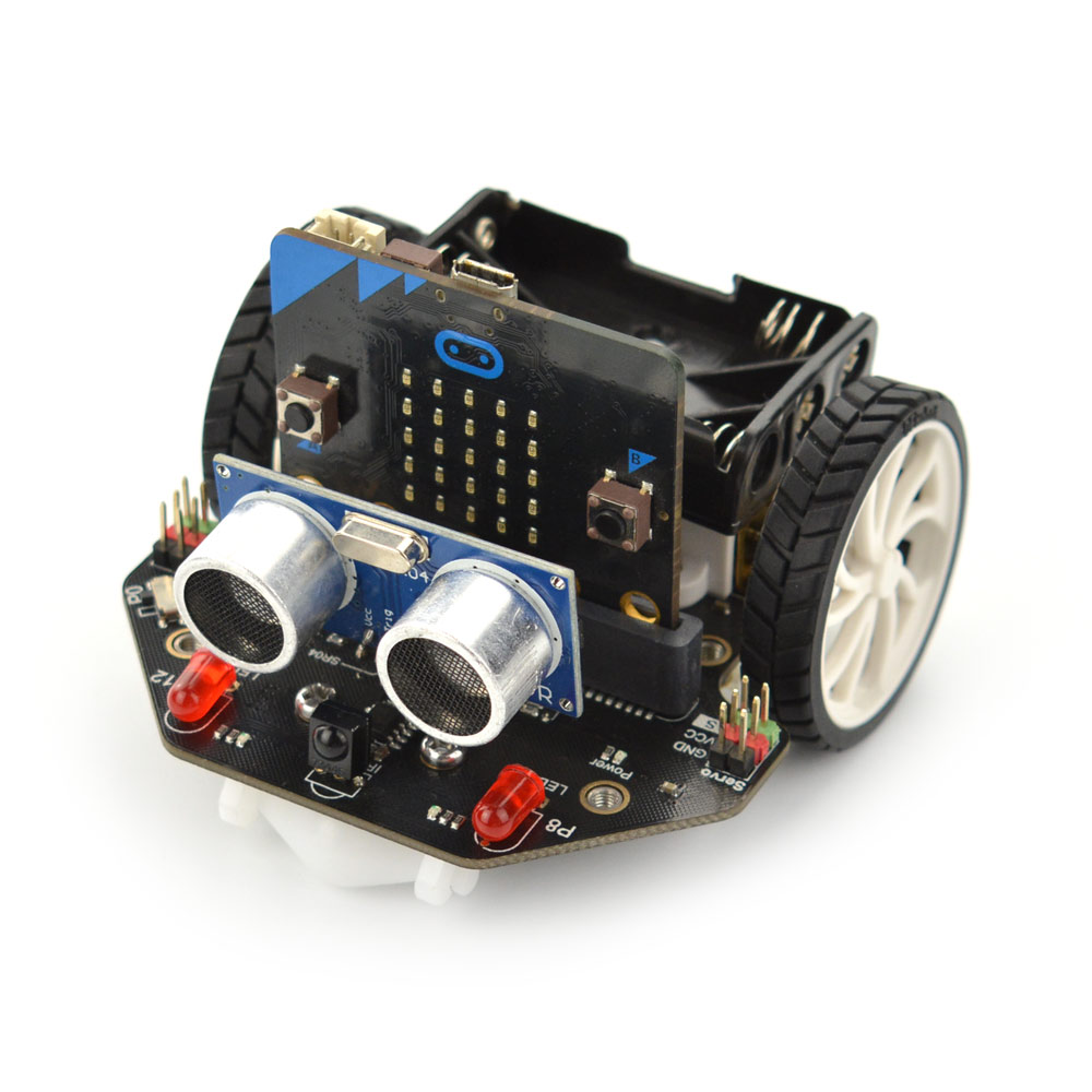 Smart Home Micro Bit - DFRobot micro: Maqueen micro:bit การเขียนโปรแกรมการศึกษาแพลตฟอร์มหุ่นยนต์รถอัจฉริยะ V4.0