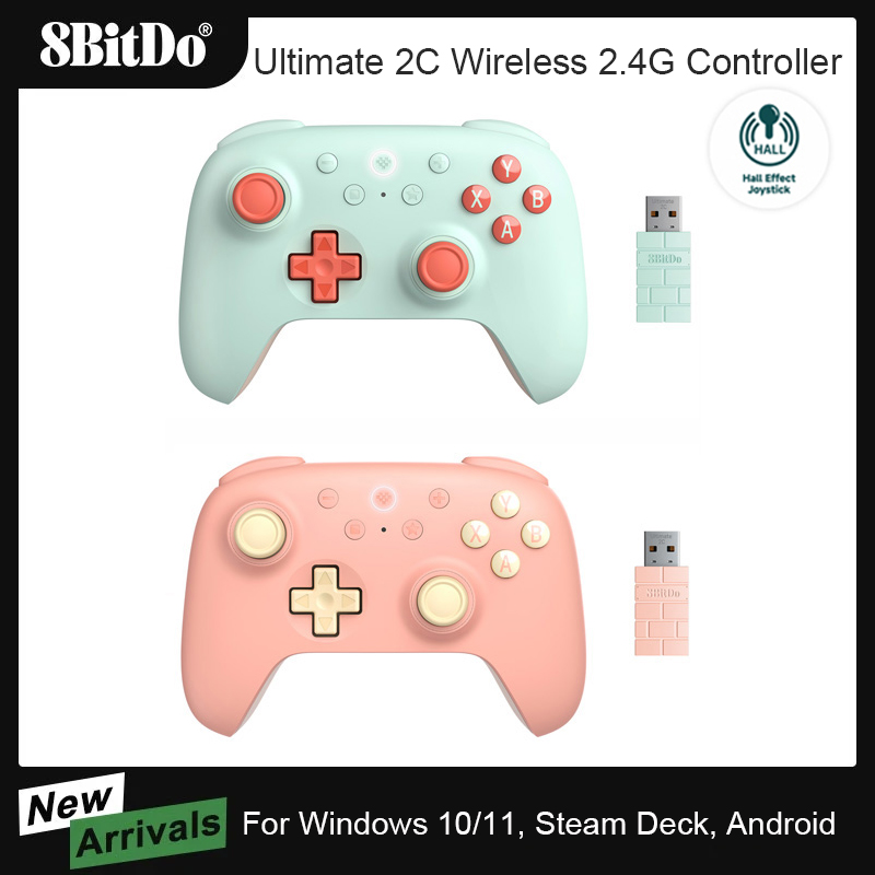 Smart Home Raspberry Pi - 8bitdo-สุดยอดตัวควบคุมเกมไร้สาย2C ใหม่สำหรับพีซี, Windows 10, 11, ดาดฟ้าไอน้ำ,