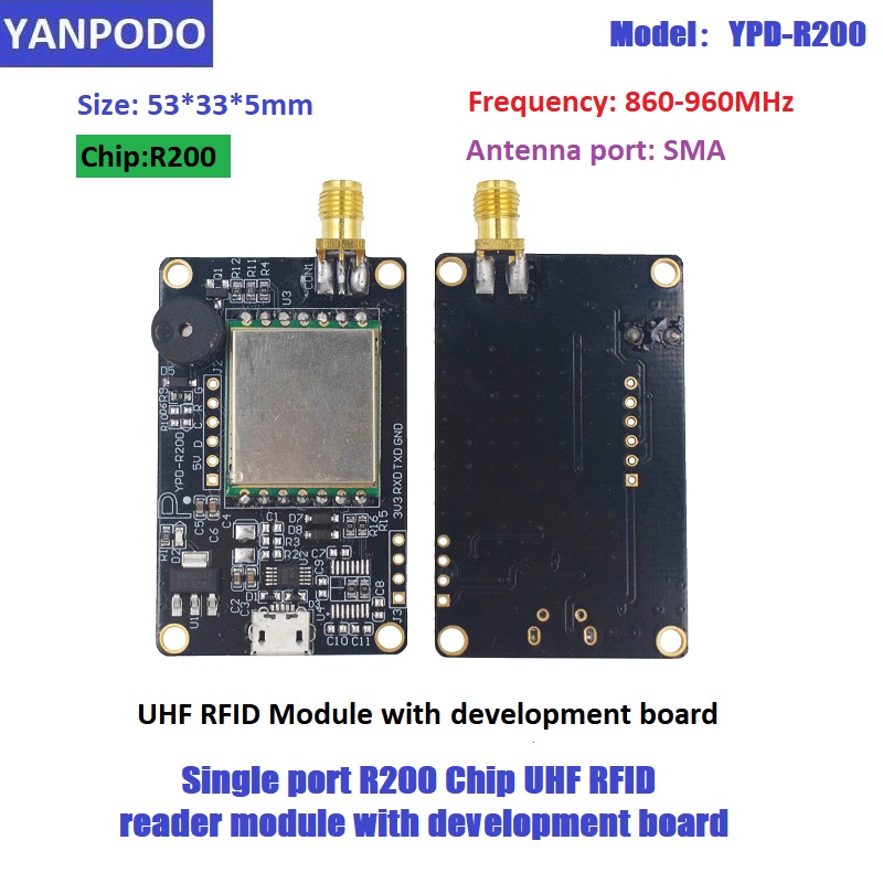 Smart Home Raspberry Pi - R200 ชิป UHF RFID รีดเดอร์ โมดูลบอร์ดพร้อมเสาอากาศ