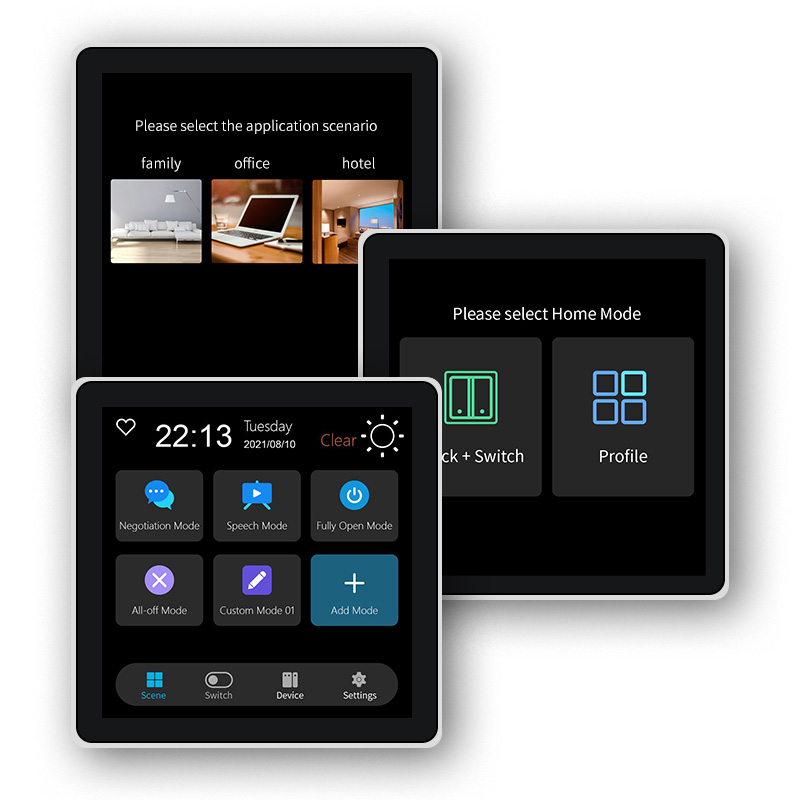 Smart Wall Socket - FUERS หน้าจอสัมผัสขนาด 4 นิ้วสวิตช์ผนังอัจฉริยะอเนกประสงค์ T3E สวิตช์ฉากแผงหน้าแรกอัจฉริยะหน้าจอสัมผัส