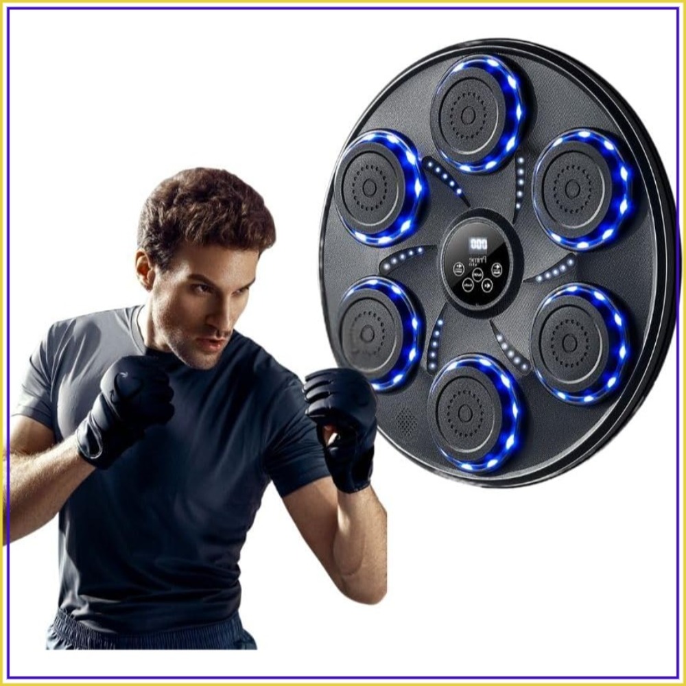 Smart Home Gym - เครื่องชกมวยอัจฉริยะพร้อมถุงมือ บลูทูธ และไฟ LED สำหรับยิมที่บ้าน