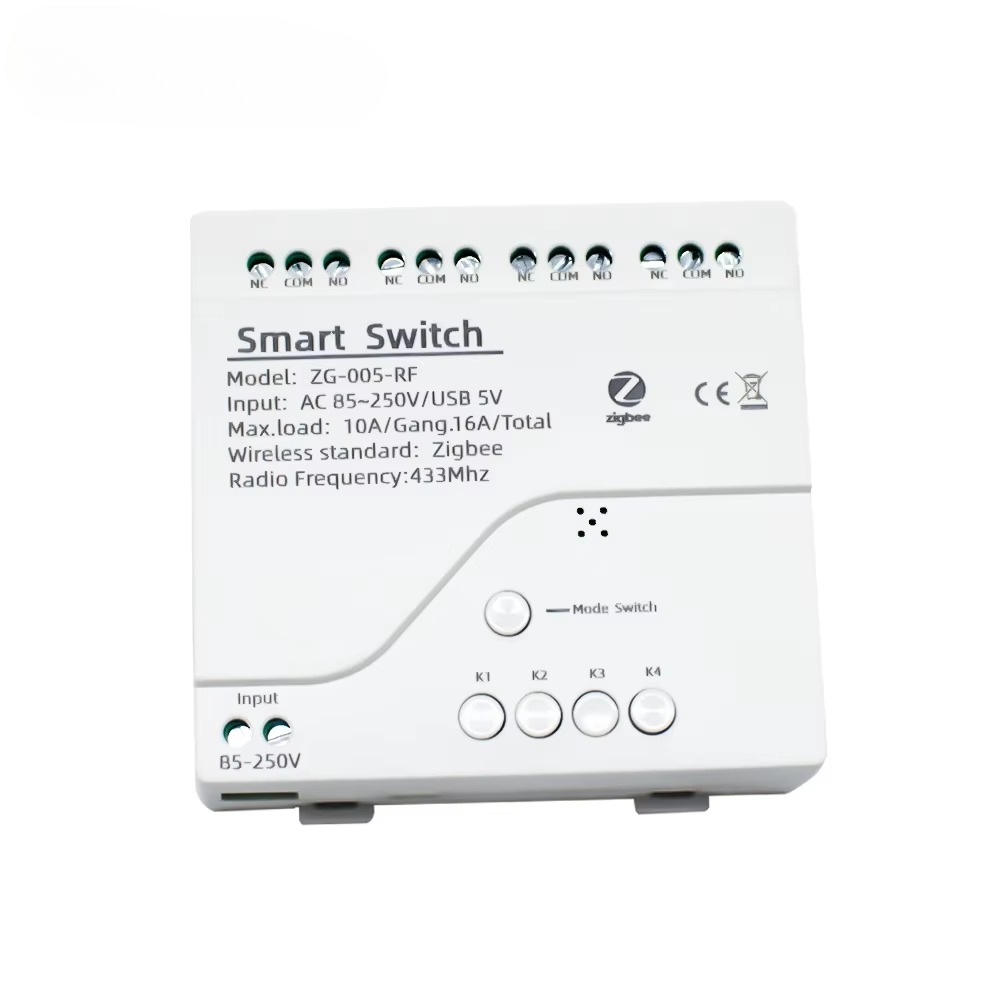 Smart Home Zigbee Gateway - โมดูลสวิตช์รีเลย์ Tuya 4CH Zigbee USB 5V