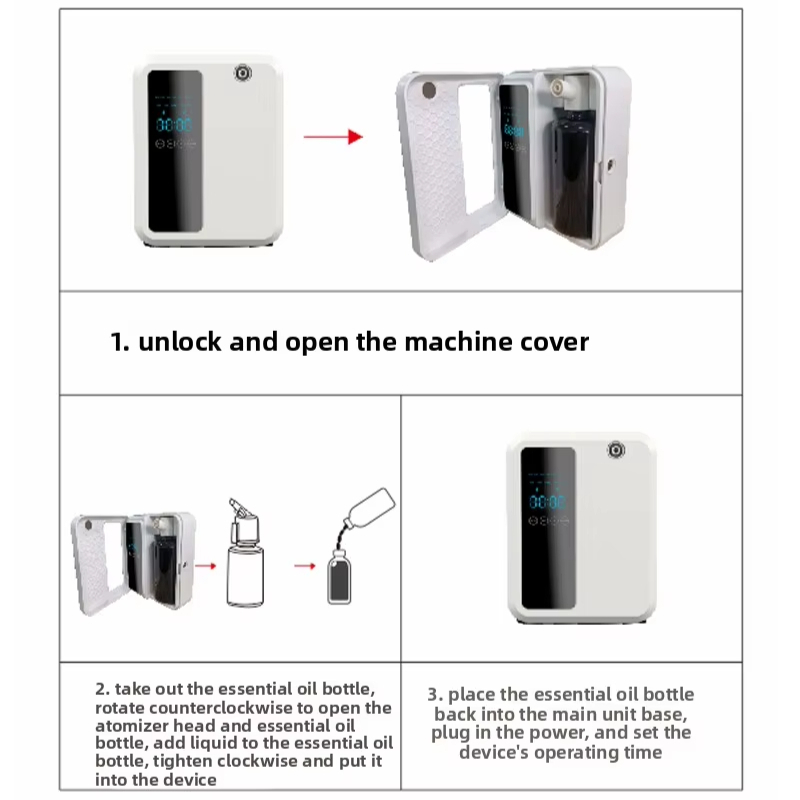 Smart Home Hotel - เครื่องกระจายกลิ่นอโรมาอัจฉริยะขนาด 500 มล. พร้อมระบบควบคุมผ่านแอป - เครื่องกระจายกลิ่นไร้น้ำแบบ