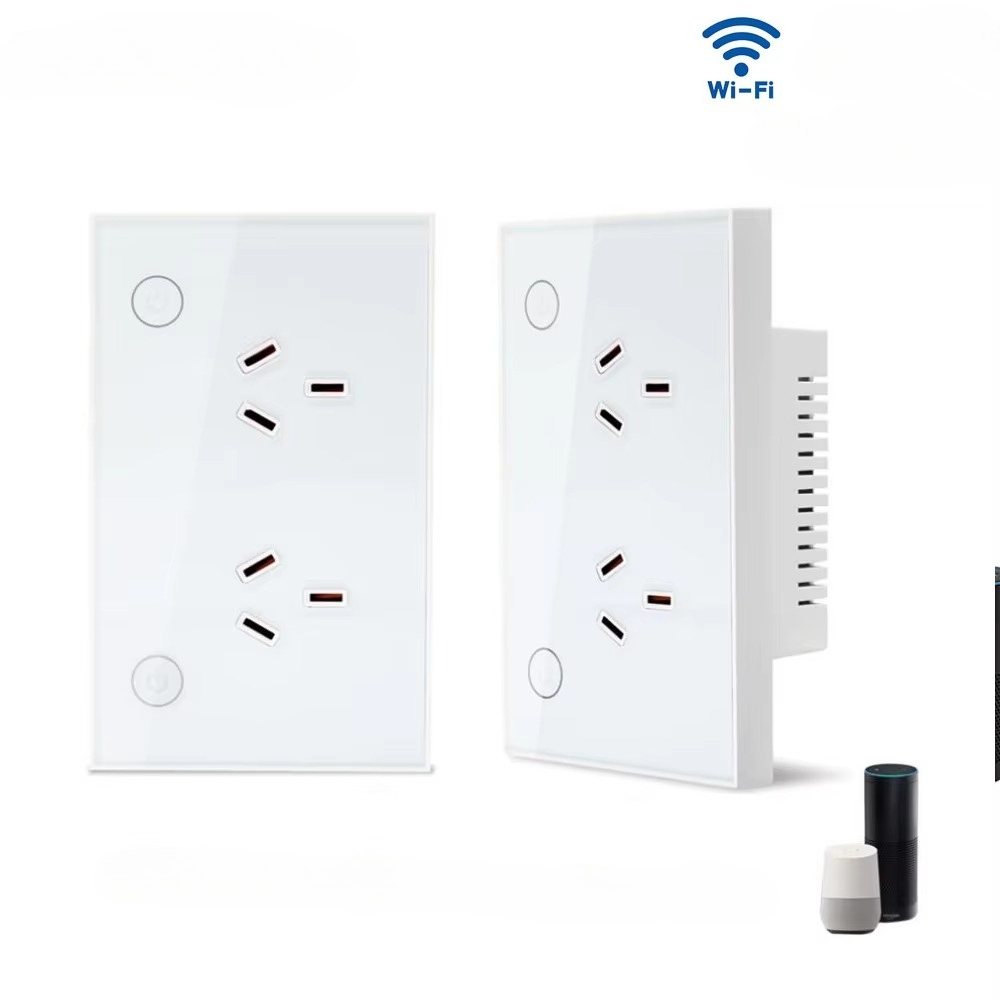 Smart Home Zigbee - ปลั๊กไฟอัจฉริยะ Zigbee Wi-Fi Matter AU พร้อมสวิตช์
