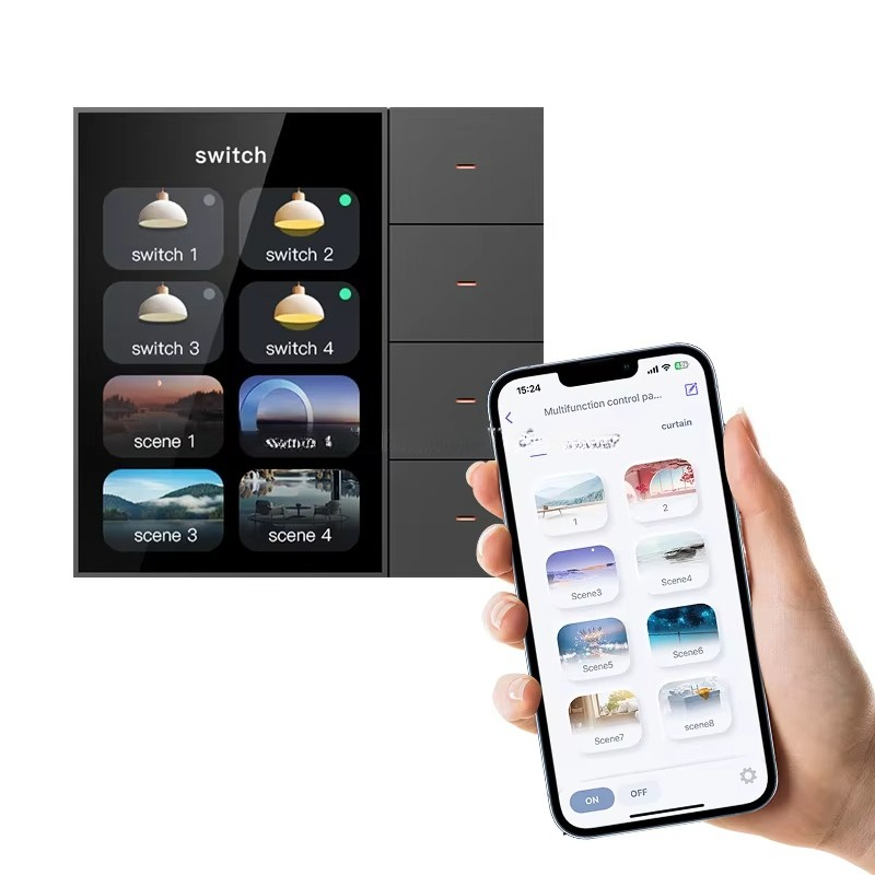 Smart Home Hotel - สวิตช์อัจฉริยะ F3 Pro หน้าจอสัมผัส IPS ขนาด