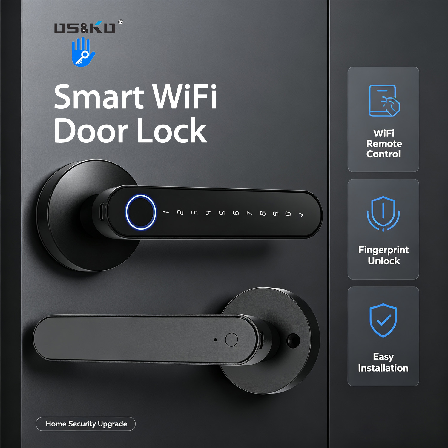 Airbnb Smart Home - TTLock สมาร์ทล็อคประตูดิจิตอล, 5 วิธีการเข้าแบบไม่ใช้กุญแจ: ลายนิ้วมือ, รหัสผ่านเสมือนป้องกันการแอบดู,
