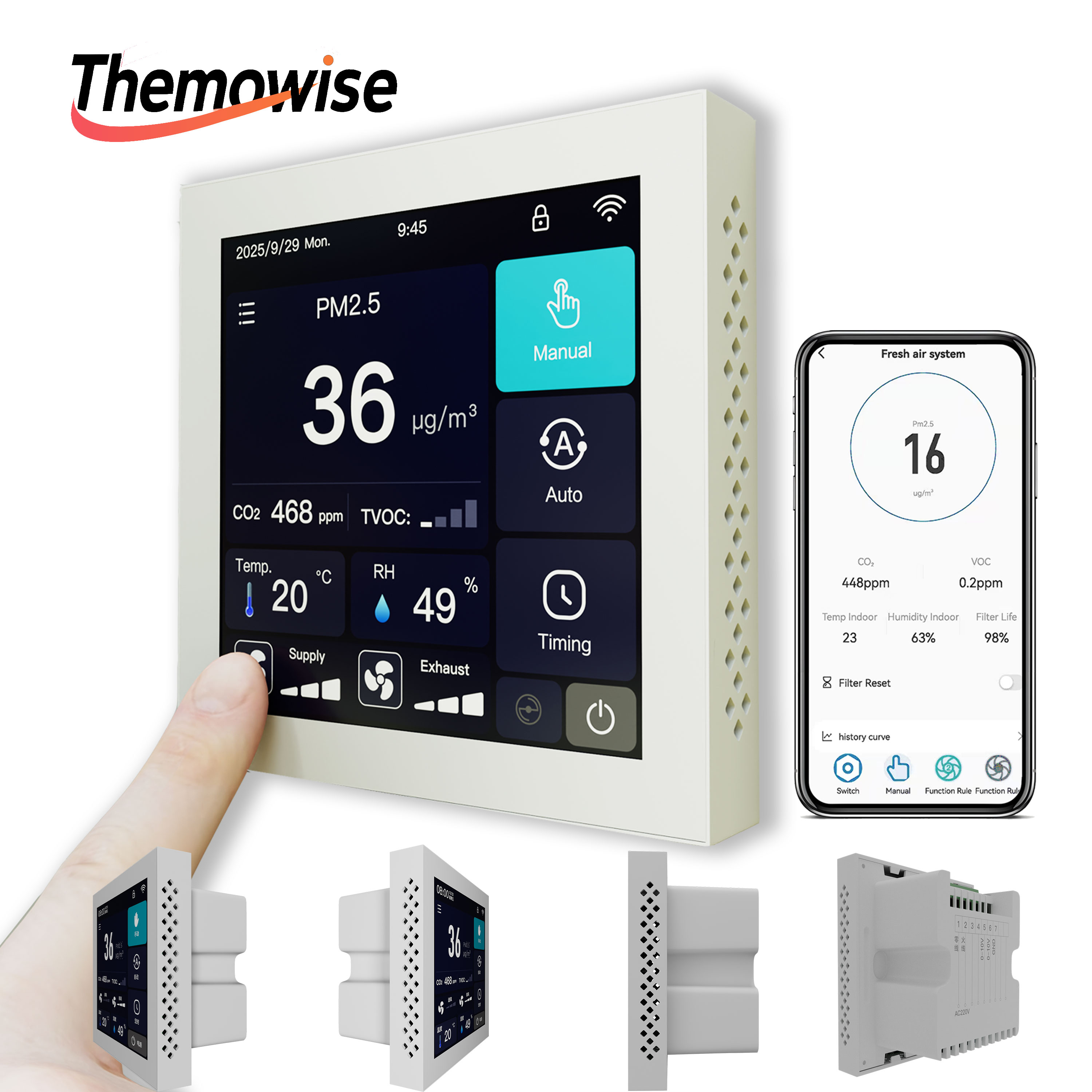 ตัวควบคุมคุณภาพอากาศอัจฉริยะสำ - Smart Home Ventilation บทวิจารณ์และราคา