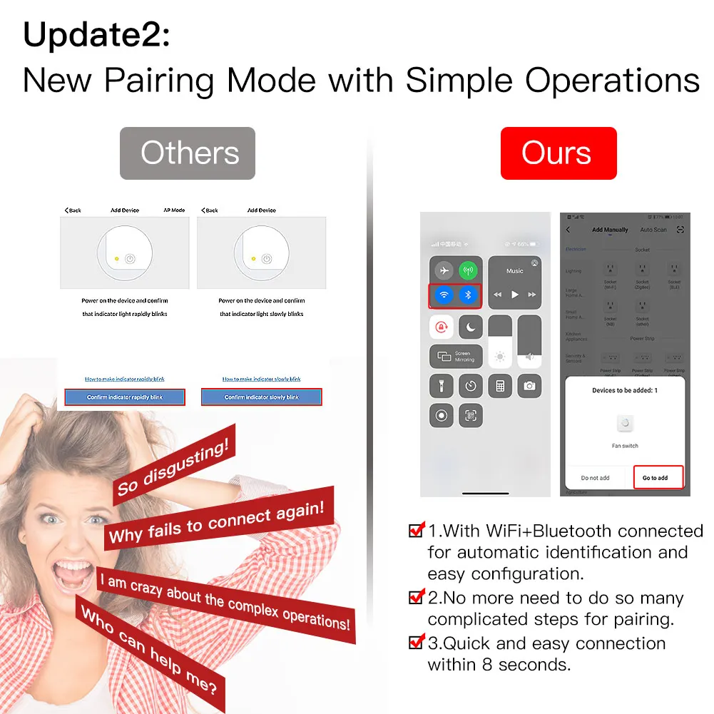 ใหม่WiFi RFสมาร์ทเพดานพัดลม2/3 - Smart Home Ventilation บทวิจารณ์และราคา