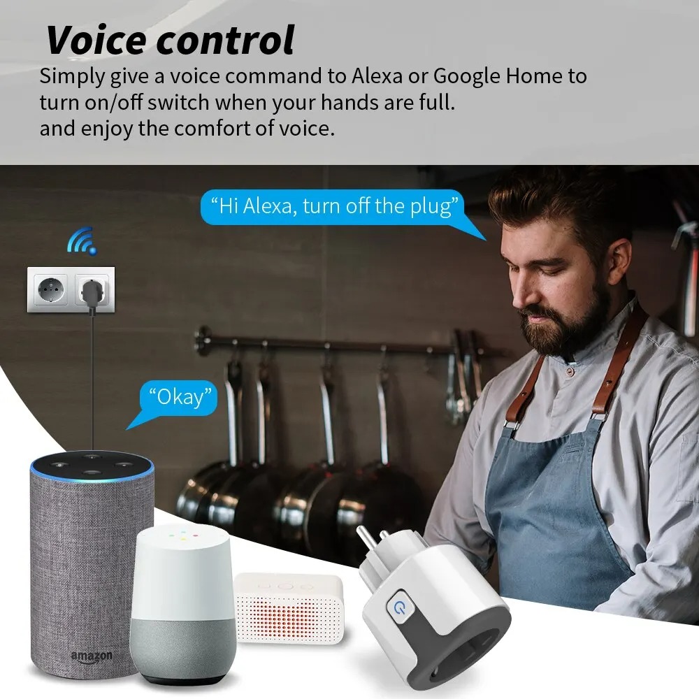 ปลั๊กไฟอัจฉริยะ WiFi EU ใช้งาน - Smart Wall Socket บทวิจารณ์และราคา