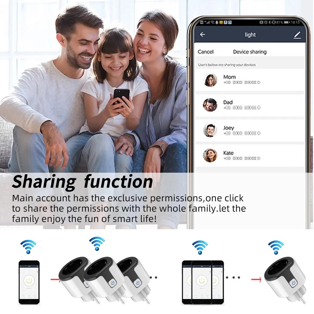 ปลั๊กไฟอัจฉริยะ WiFi EU ใช้งาน - Smart Wall Socket บทวิจารณ์และราคา