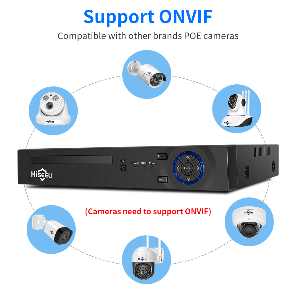 Hiseeu 4CH 10CH 16CH 4K 8MP 5M - Security Ip Camera บทวิจารณ์และราคา