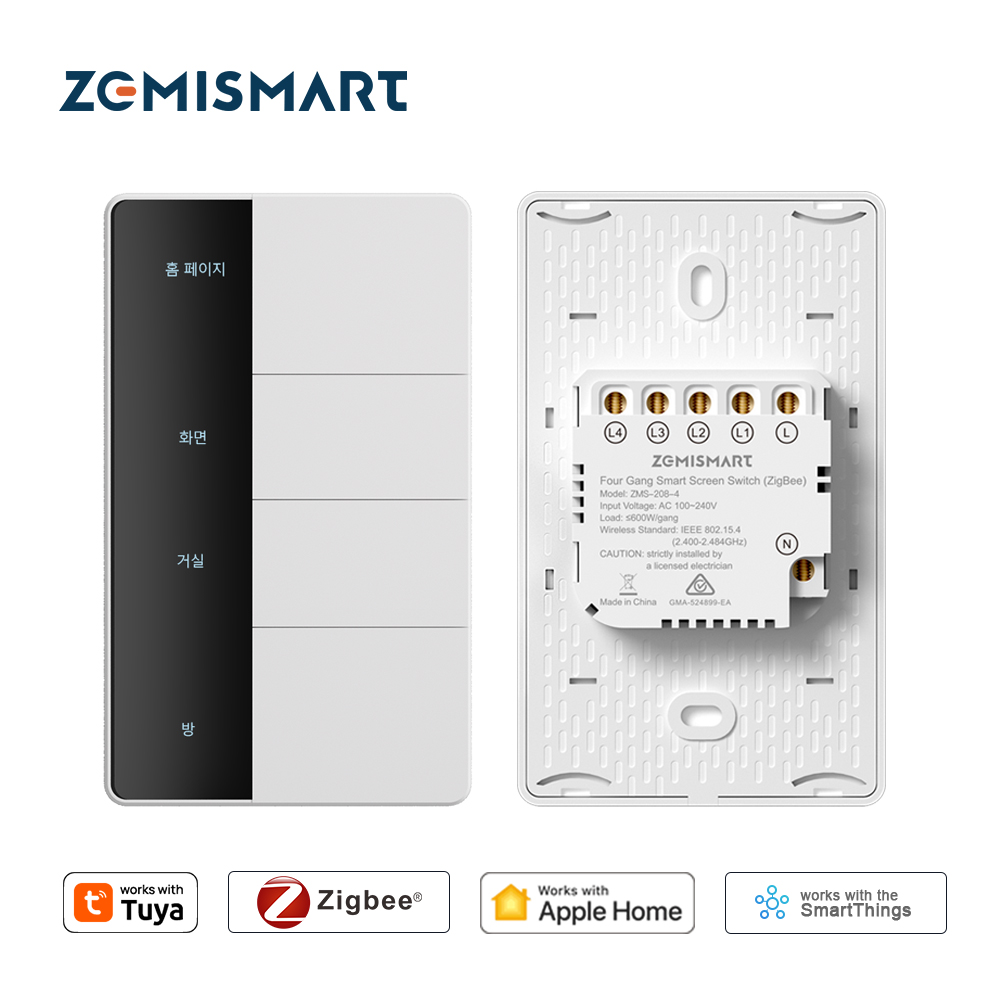 สวิตช์ไฟแบบกด 1234 Gang US Typ - Smart Home Zigbee บทวิจารณ์และราคา