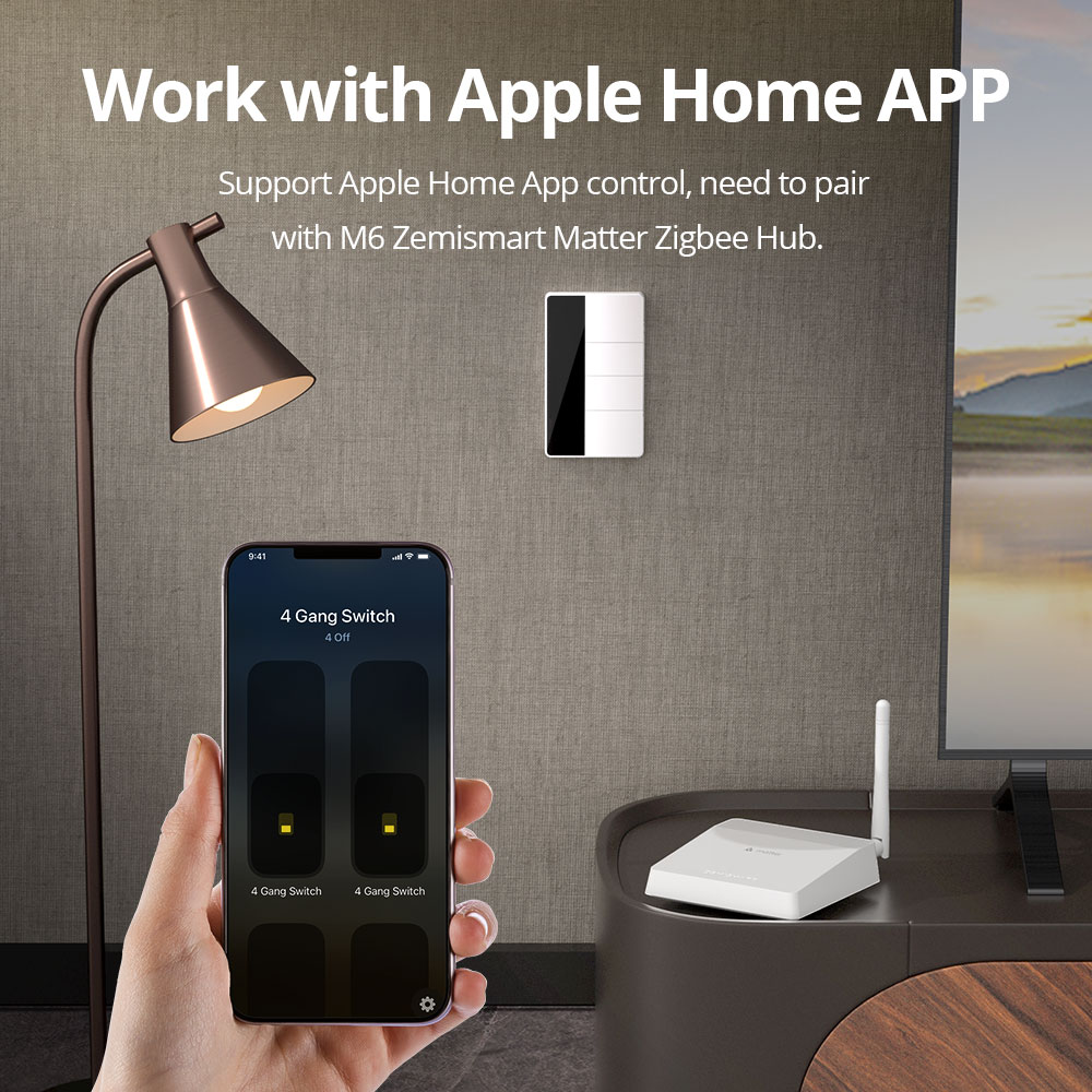 สวิตช์ไฟแบบกด 1234 Gang US Typ - Smart Home Zigbee บทวิจารณ์และราคา