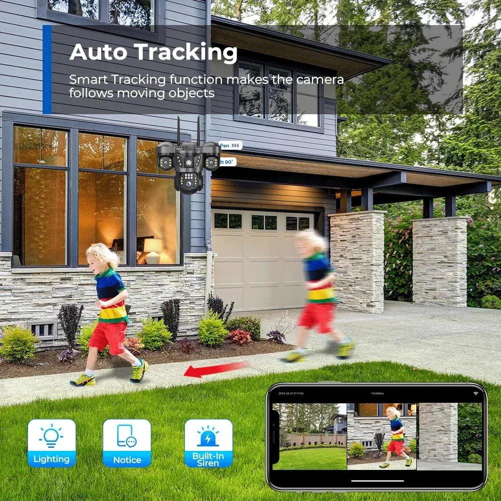 กล้อง IP WIFI ความละเอียด 15MP - Smart Home Kamera Outdoor บทวิจารณ์และราคา