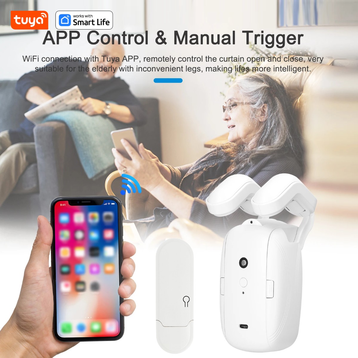 1/2 ชิ้น หุ่นยนต์ม่านอัจฉริยะ  - Smart Home Full System บทวิจารณ์และราคา