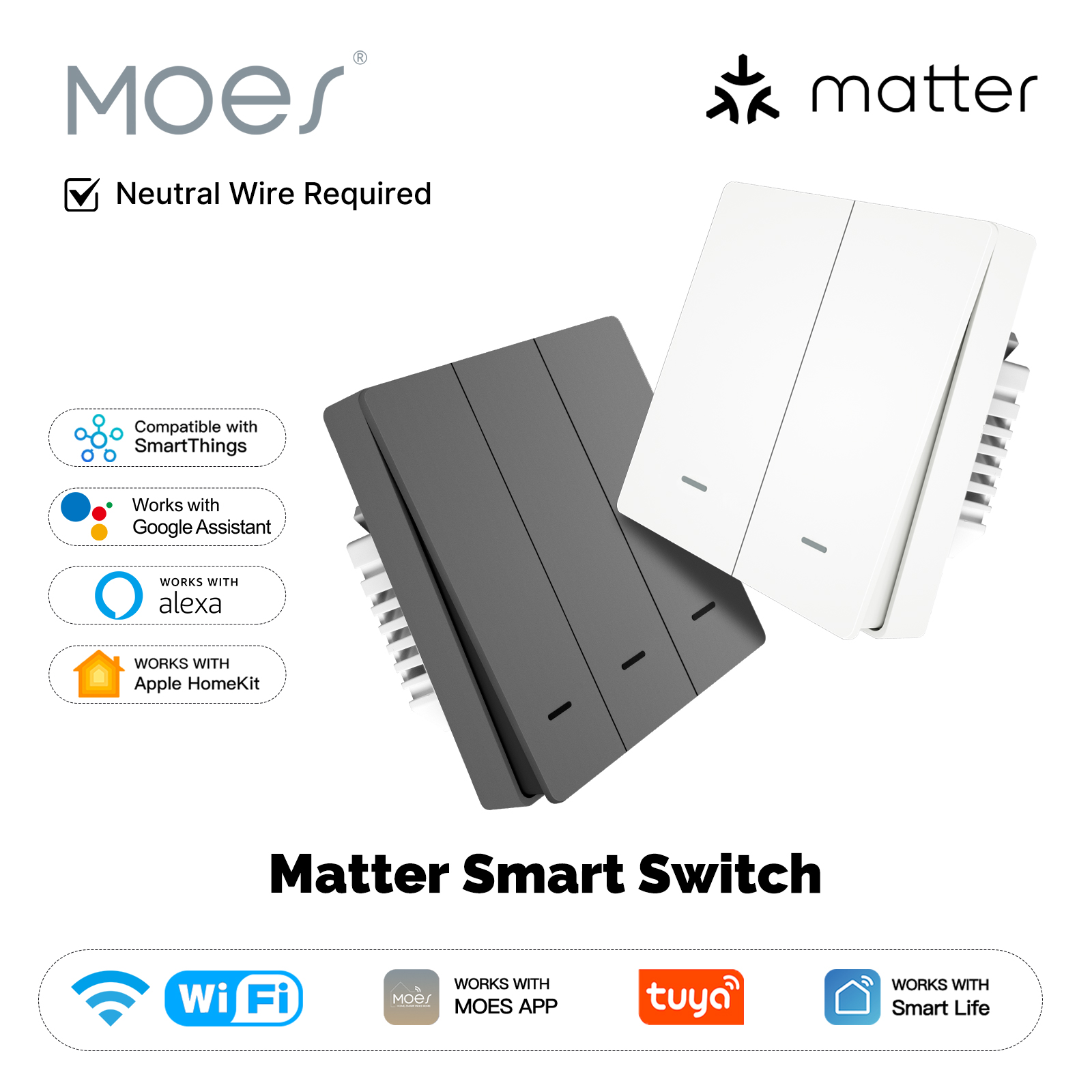 MOES Matter Tuya WiFi สมาร์ทปุ - Smart Home For Living บทวิจารณ์และราคา