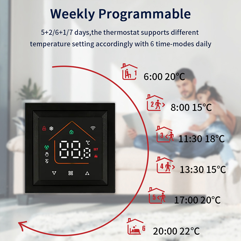เทอร์โมสตัท WiFi อัจฉริยะ ใช้ง - Smart Home Full System บทวิจารณ์และราคา