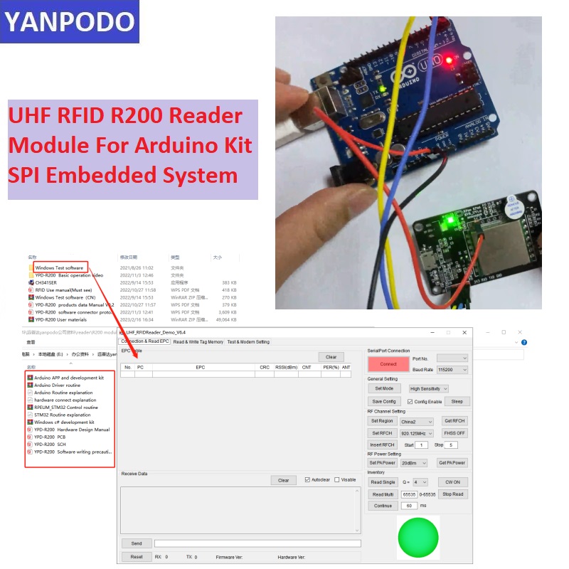 R200 ชิป UHF RFID รีดเดอร์ โมด - Smart Home Raspberry Pi บทวิจารณ์และราคา