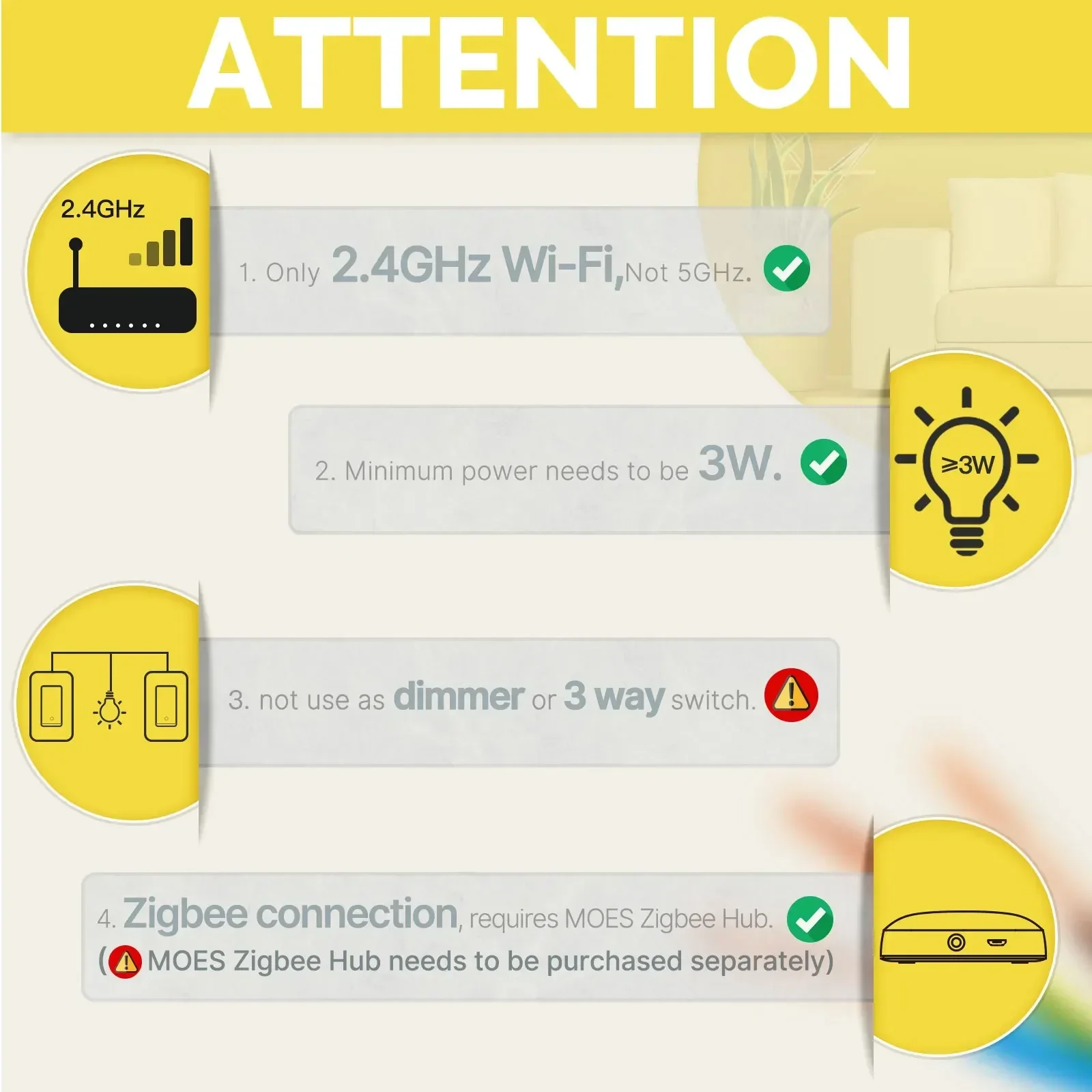 สวิตช์ไฟอัจฉริยะ MOES Tuya Zig - Smart Home For Living บทวิจารณ์และราคา