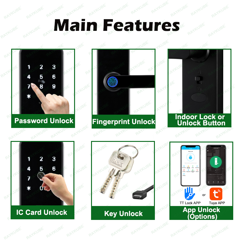 RAYKUBE K8 สมาร์ทประตูล็อค TTl - Smart Home Imou บทวิจารณ์และราคา