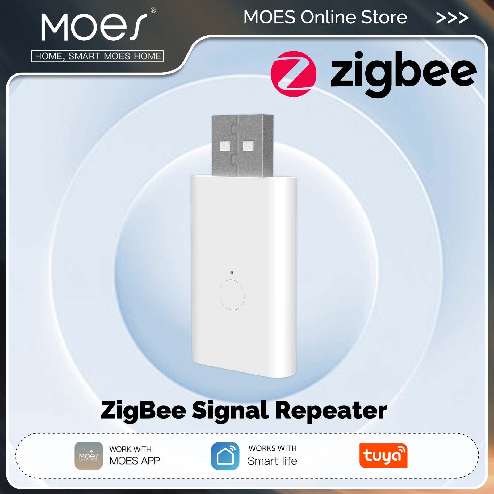 ตัวขยายสัญญาณ MOES Tuya ZigBee - Smart Home Zigbee Gateway บทวิจารณ์และราคา